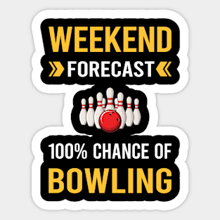 Weekend Forecast Bowling Sticker